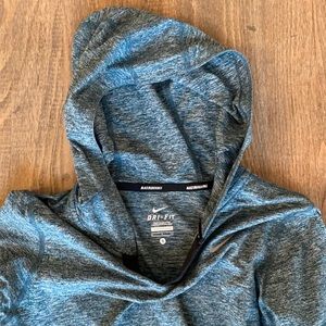 Nike running hoodie with fold over hand cuffs